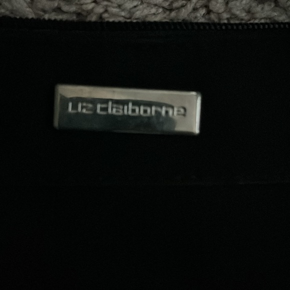 Y2K Liz Claiborne black purse with NIB purse scarf black and white - Picture 3 of 7